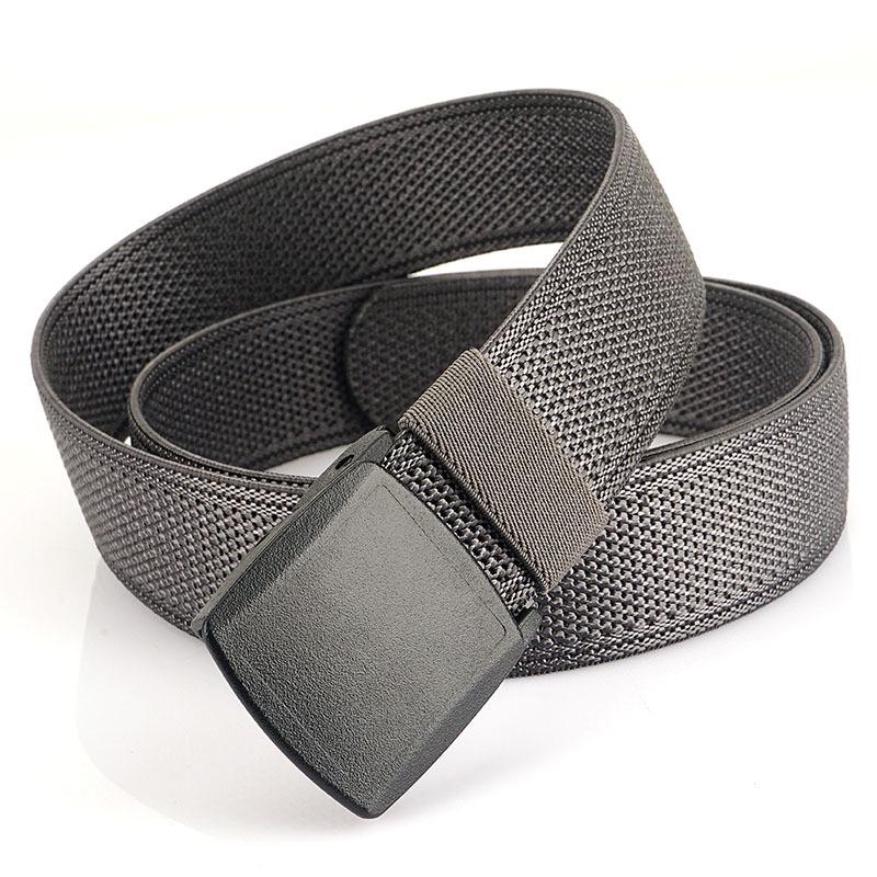 Genuine YKK Buckle: Metal-Free Nylon Elastic Belt - Lightweight Woven Canvas Military Training Belt