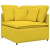 Modular Sofa Corner Module with Cushions Light Yellow 100 Cm