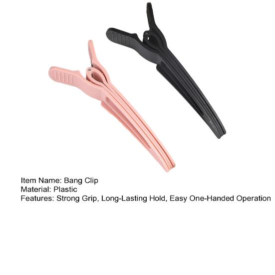 2/4Pcs Bang Clip No Hair Creases Curved Surface Strong Grip Volume Clip One-Handed Teeth Flat Hair
