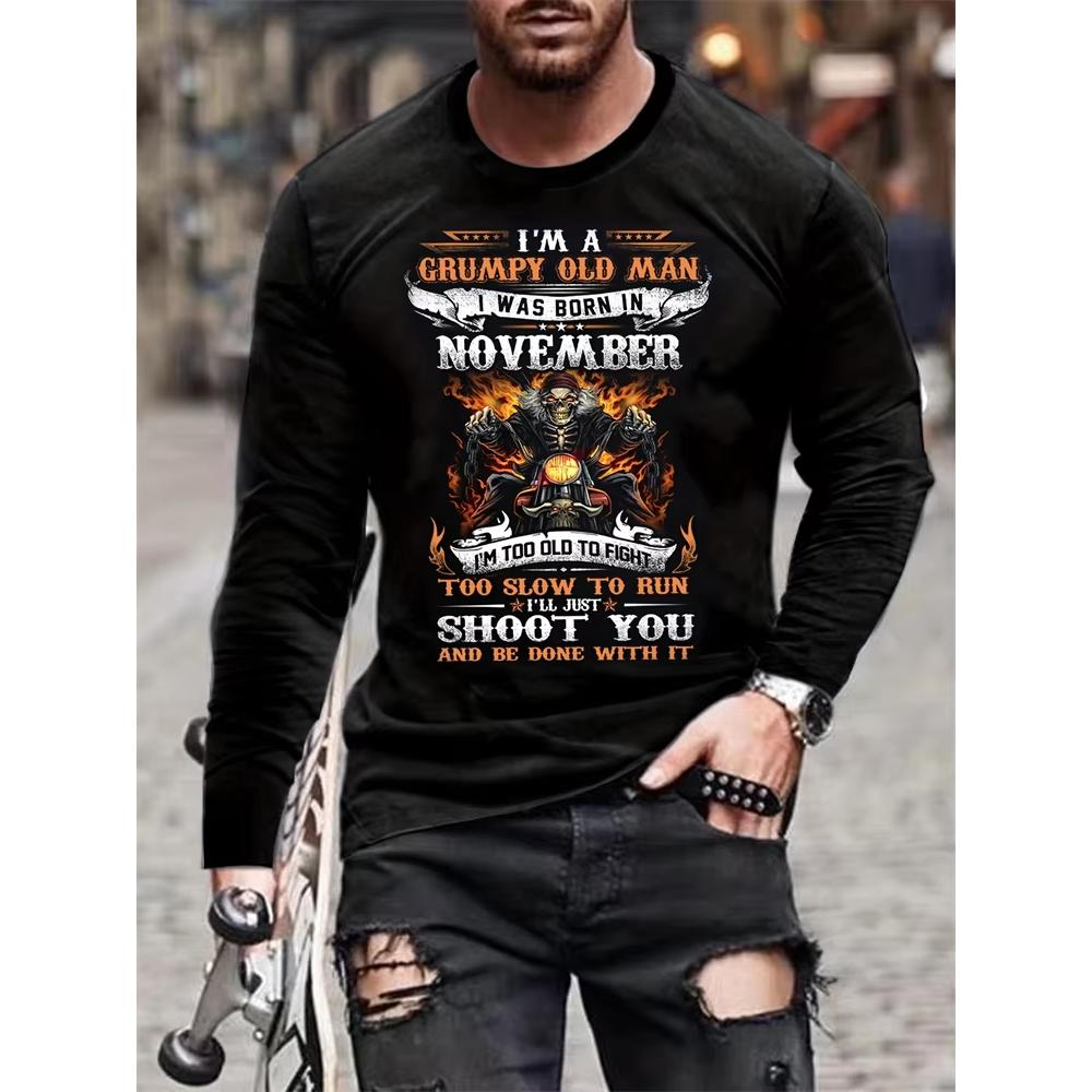 Tägliches atmungsaktives Herrenoberteil Langarm Lässig Bequeme Pullover Langarm Herren