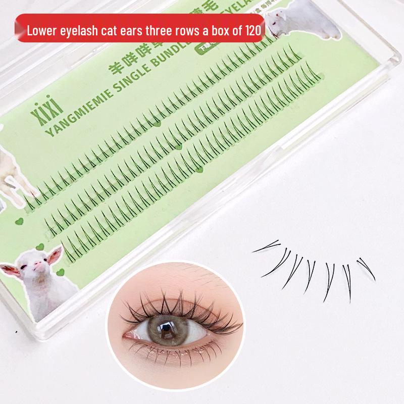 XIXI Little Lamb Cat Ear Lower Lashes - Fairy Style Segmented Eyelashes (GJ45)