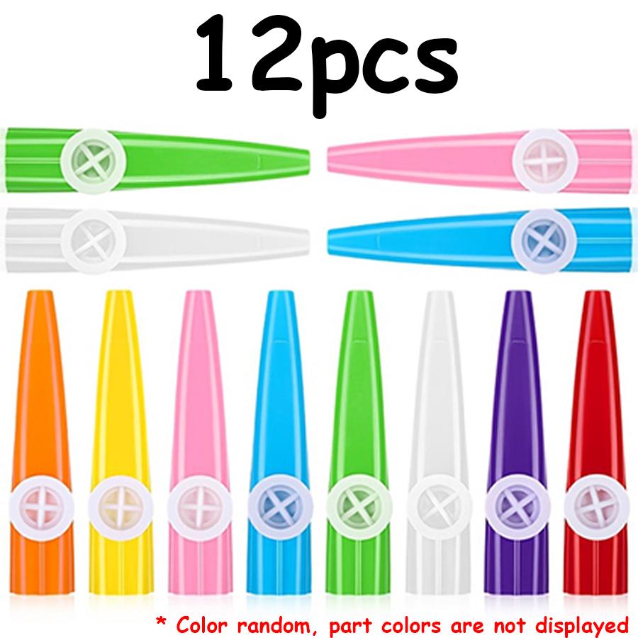 4/8/12pcs Plastic Kazoo Ancient Classic Vocal Wind Instruments Music Production Background Music Speaker Party Sounding Props