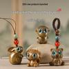 Auspicious Green Sandalwood Dragon Zodiac Cartoon Keychain & Universal Phone Lanyard