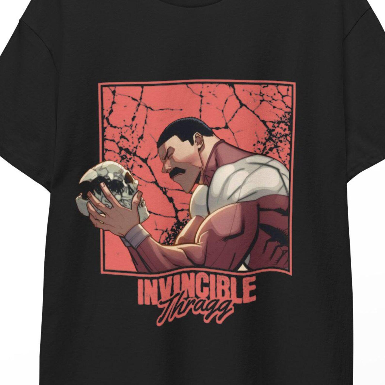Invincible Shirt Powerful Alien Hero Comic Style Graphic Tee Unisex T Shirt Inspired By Thragg merch Gift For Superhero Streetwear M