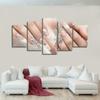 No Framed 5 Pieces Beauty Girl Nail Salon Hand Make Up Wall Art Canvas Posters Pictures Paintings Home Decor for Living Room