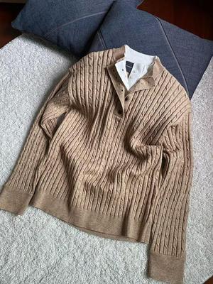 2024 Herren Amerikanischer Retro V-Ausschnitt Cardigan - Herbst/Winter Lässige Uni Strickware