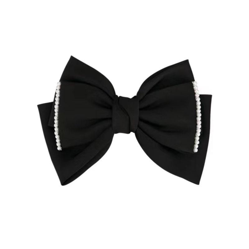 Satin Bow Spring Clip: Elegant Large Hair Accessory for 2023