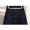 DIMANAF 2025 Plus Size Spring Denim Skirts Women Clothing Blue Fashion A-Line Jeans Skirt Belt Waist