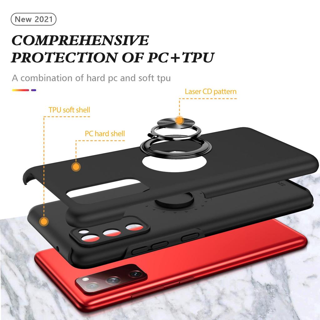 Samsung S20EF Car Mount Holder: Magnetic, Drop-proof, Hidden Ring, Full Coverage Case