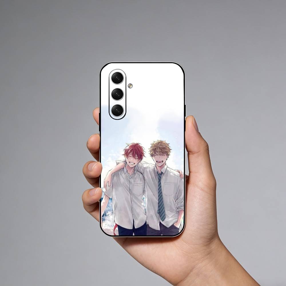 G-Given Anime Love Phone Case For Samsung Galaxy A73,A21s,A22,A31,A52,A53,A71,A41Soft Black Shell