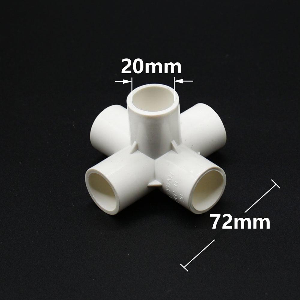 20/25/32/50mm PVC Connector 3/4/5-way Plastic Coupler Three-DimensionalWater Supply Pipe Fittings DN15/20/25/40