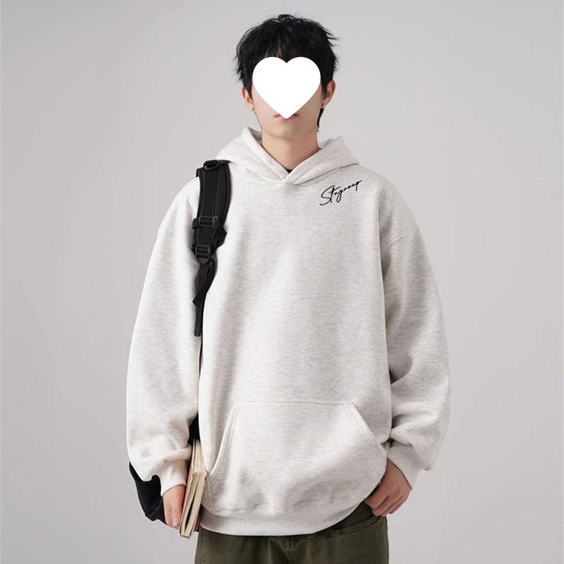 Unisex Embroidered National Trend One-Shoulder Hoodie - Autumn/Winter Loose Fit, Versatile Casual Top