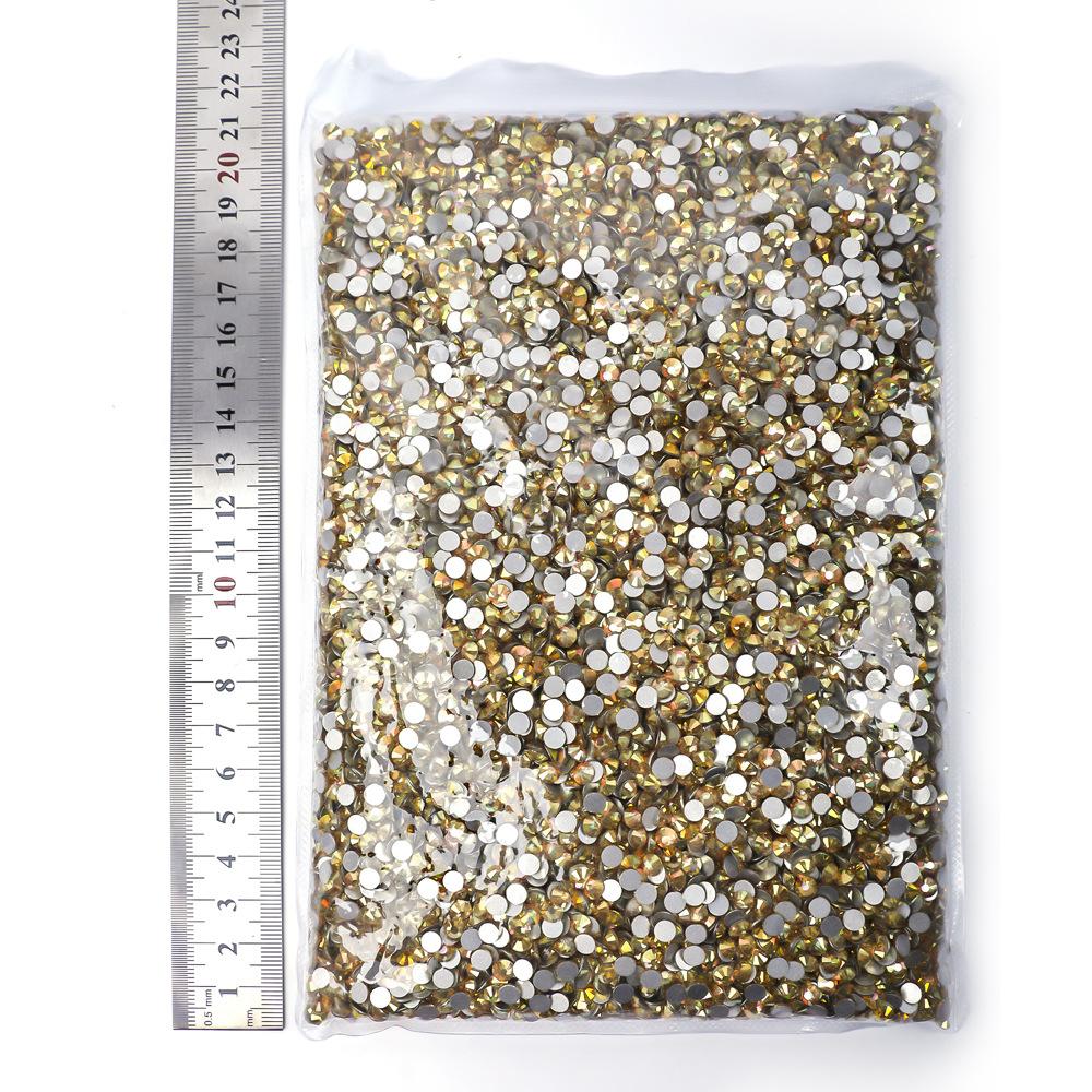 Weichen Big Bag Flat Bottom Diamond Color Plated Crystal Diamond Decorative Rhinestone Diy Nail Art Glass Jewelry Accessories