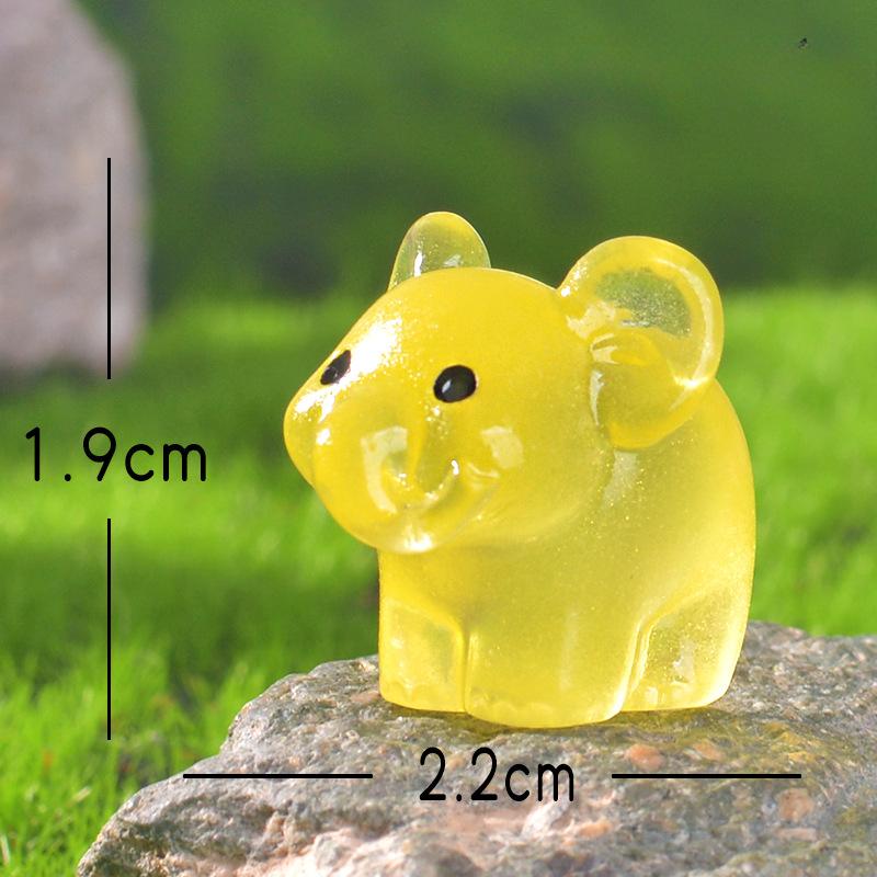 New Micro-landscape Creative Simulation Cute Glow-in-the-dark Elephant Gardening Diy Handcrafted Decorative Desktop Mini Ornaments