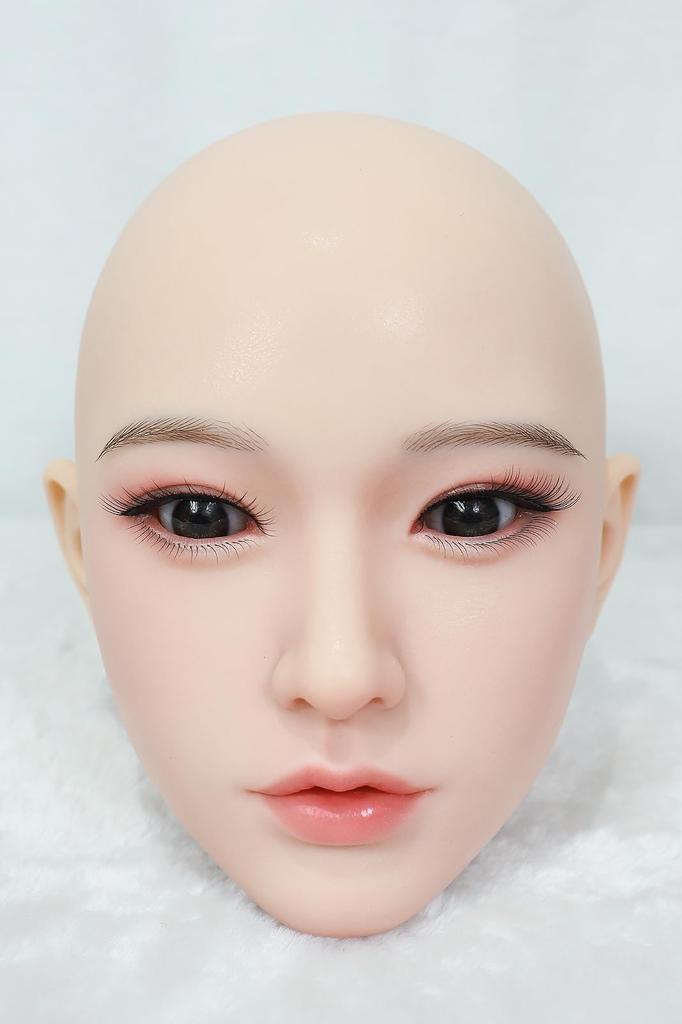 Figure Head Only, 100% Silicone Head, Head Only, Wig Type, Two Connection Methods, Wig Type, GJ-062 Number