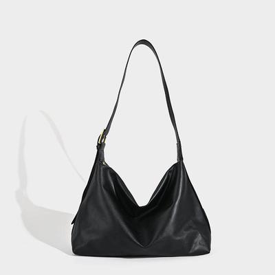 Lazy Style Single Shoulder Bag, Women's High-end Soft Leather Large Capacity Commuting Crossbody Tote Bag