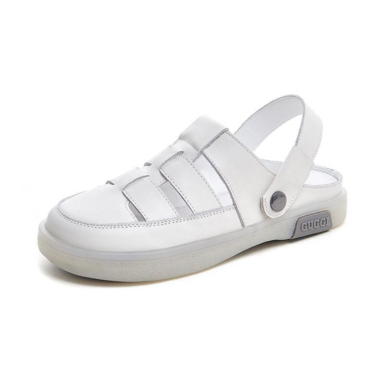 

Кожаные тапочки Сандалии Кроссовки на плоской подошве 40 бежевый