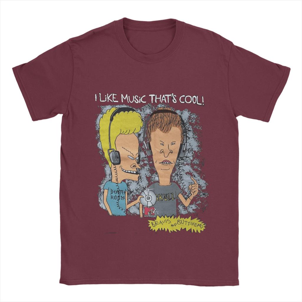 Beavis and Butt Head Herren T-Shirt Crazy Tees Kurzarm Rundhals T-Shirt Reine Baumwolle Geburtstagsgeschenk Kleidung