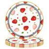 Strawberry Party Tableware Set Disposable Plates Cups Napkins Cutlery Tablecloth Set Strawberry Theme Party Supplies for Birthday Baby Shower Wedding