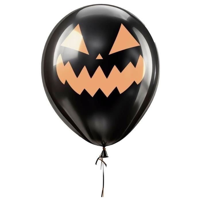 Ballon - Citrouille Effrayante - 10 pièces - 30 cm - Latex Noir