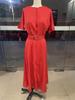 2024 Spring/Summer Pleated Drawstring Women's Maxi Dress - Solid Color Fashion