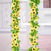 Artificial Yellow Sunflower Wreath Wedding Floral Arch Decoration, Vibrant And Beautiful Silk Colors
