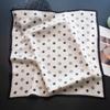 70x70cm Lightweight Cotton Silk Square Scarf With Boho Floral Print Breathable Neck Wrap Women
