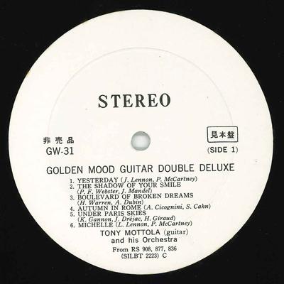 LP Record TONY MOTTOLA - Golden Mood Guitar Double Deluxe GW31 KING Japan New Age & Easy Listening Used