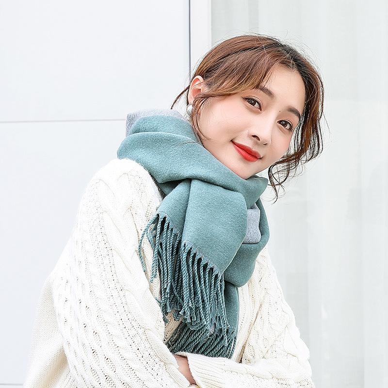 Damen-Schal, Pashmina-Schals, Wickeltücher für Abendkleider, warme Winterschals mit Bommeln