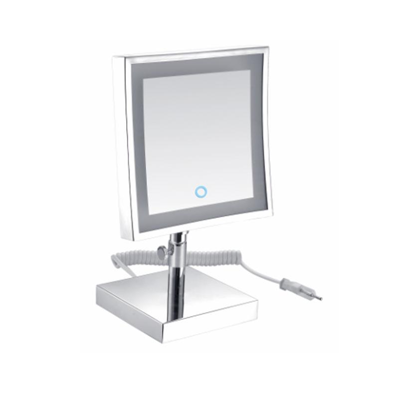 Desktop makeup mirror single-sided vanity bathroom beauty mirror 3x magnification  led mirror bathroom  espejo con aumento
