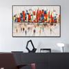 Modern Abstract City Building Landscape Canvas Painting Posters and Prints Wall Art Pictures For Living Room Home Decor No Frame