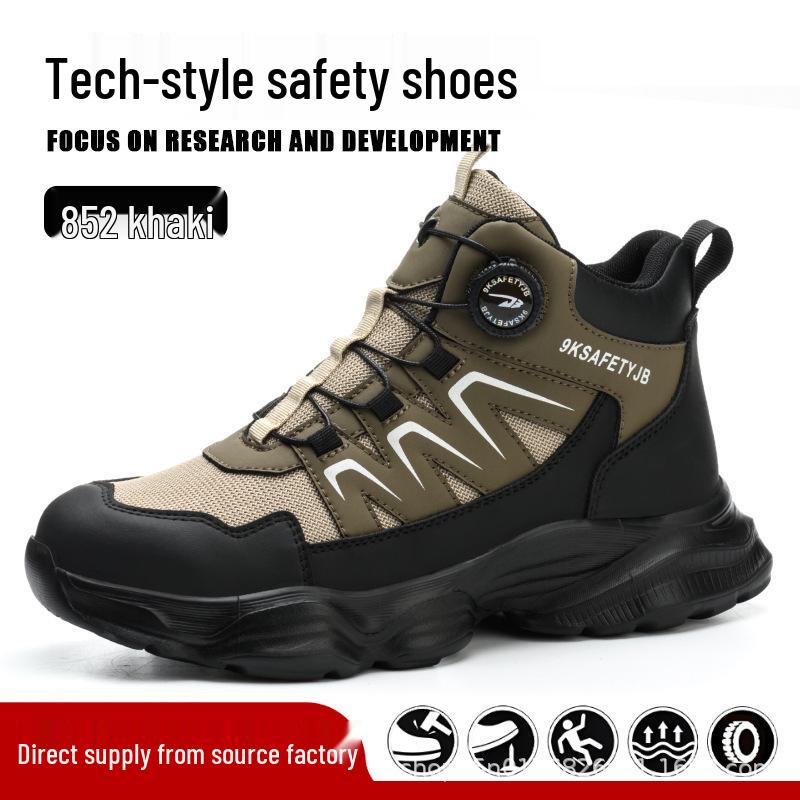 Zapatos de Seguridad para Hombre Transpirables Anti-Aplastamiento y Anti-Perforación - Calzado Resistente al Desgaste, Antideslizante, Cómodo y Protector.