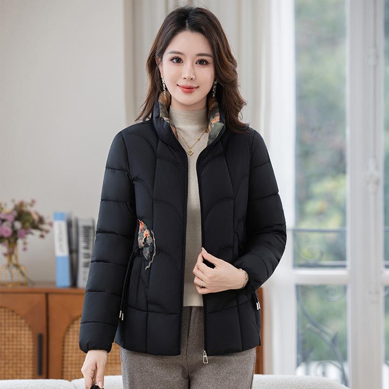 

Одежда для женщин среднего и пожилого возраста Холодостойкая куртка с подкладкой Куртка Стойка воротник Утолщенная теплая куртка с подкладкой из пуха 5XL