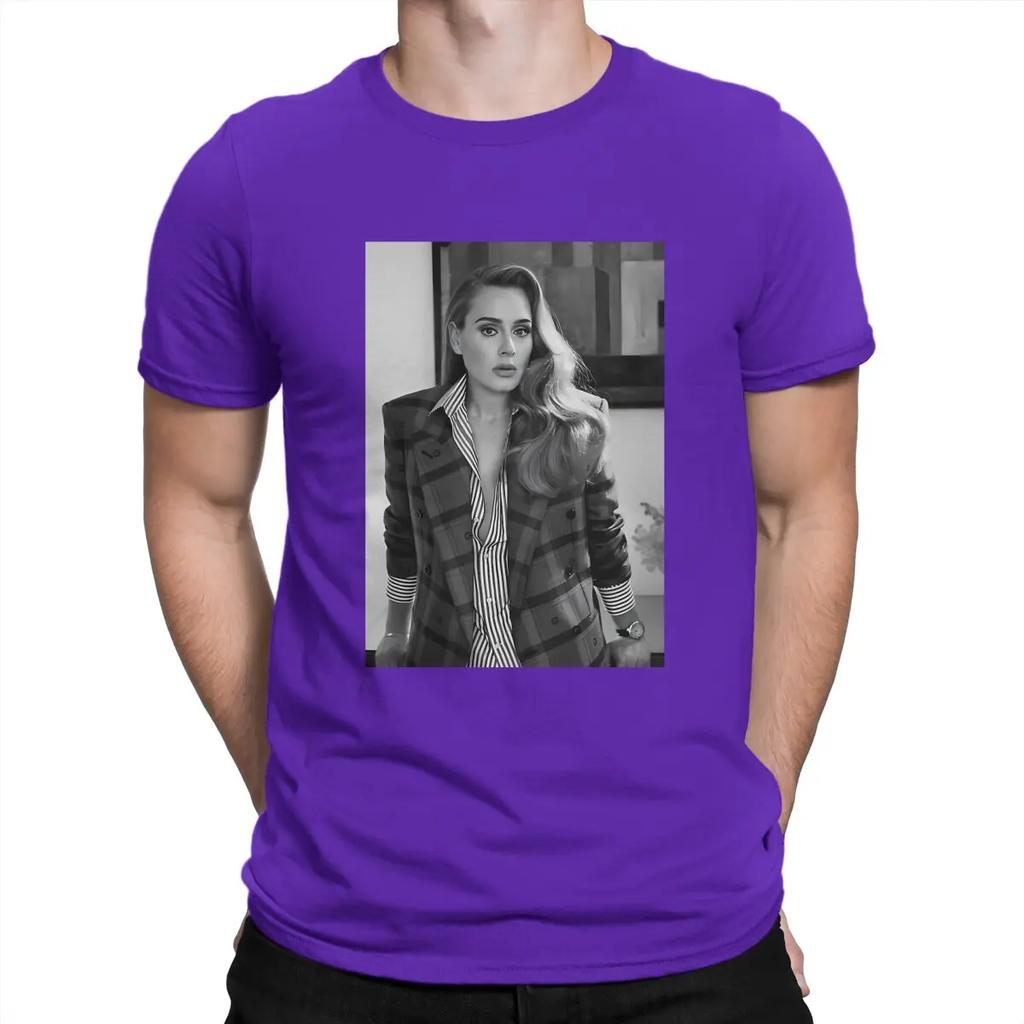 Adele Beauty T-shirt Carina Uomo A-Adele Cantante Casual Cotone Puro Maglietta Girocollo Manica Corta Magliette Idea Regalo Top