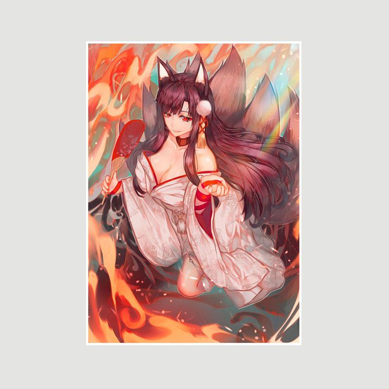 Home Decor Painting Sweet Little Loli Anime Girl Poster Cute Lolita Manga Figure White Paper Posters and Prints Bar Bedroom Decoration Mural