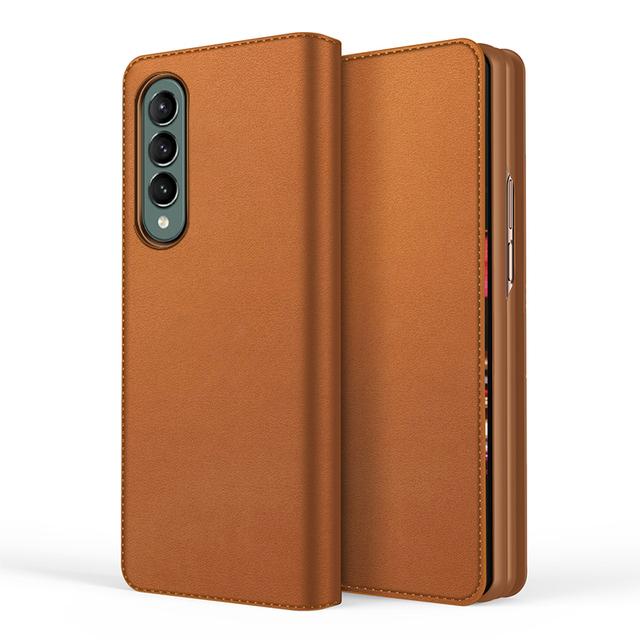 Luxury Leather Phone Cover For Samsung Galaxy Z Fold 4 3 2 Case With Card Slot Kickstand Back Case Can Be Separated