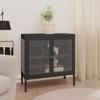 VidaXL Buffet Anthracite 70x35x70 Cm Steel and Glass