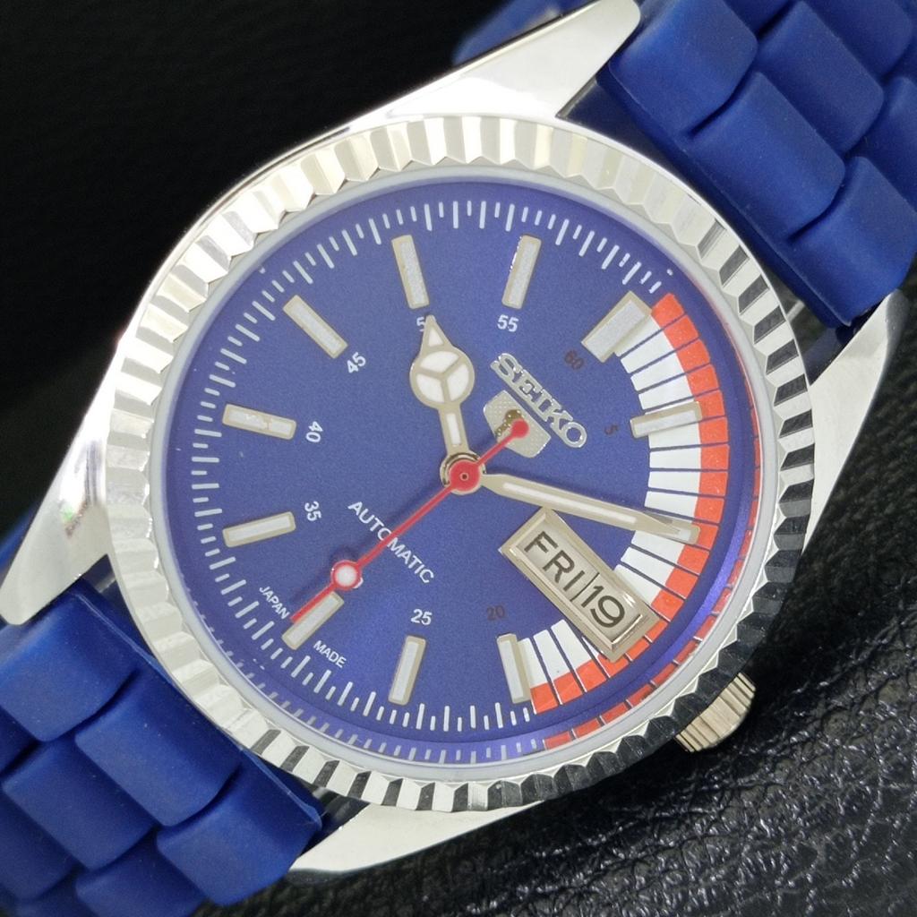 

VINTAGE REFURBISHED SEIKO 5 AUTOMATIC 6309A JAPAN MENS BLUE DIAL WATCH a440711-4 Sk-a440711