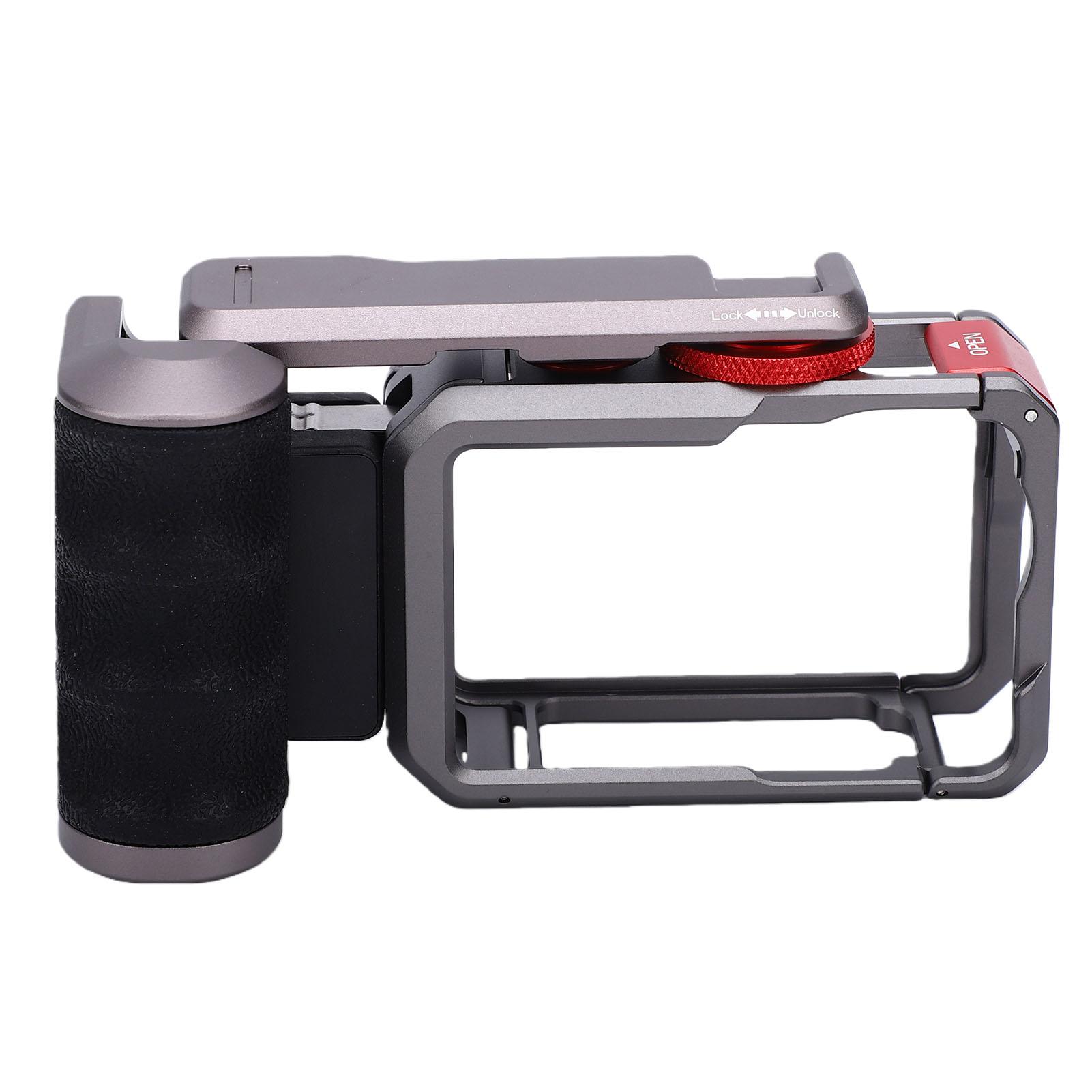 

Camera Grip Holder Set Fit for DJI Osmo Action 6 Metal Action Camera Protective Frame with Shutter Key Screen Sunshade