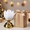 Plastic Battery Powered Flower Shaped LED Table Lamp  Bedside Small Decorative Night Lamp