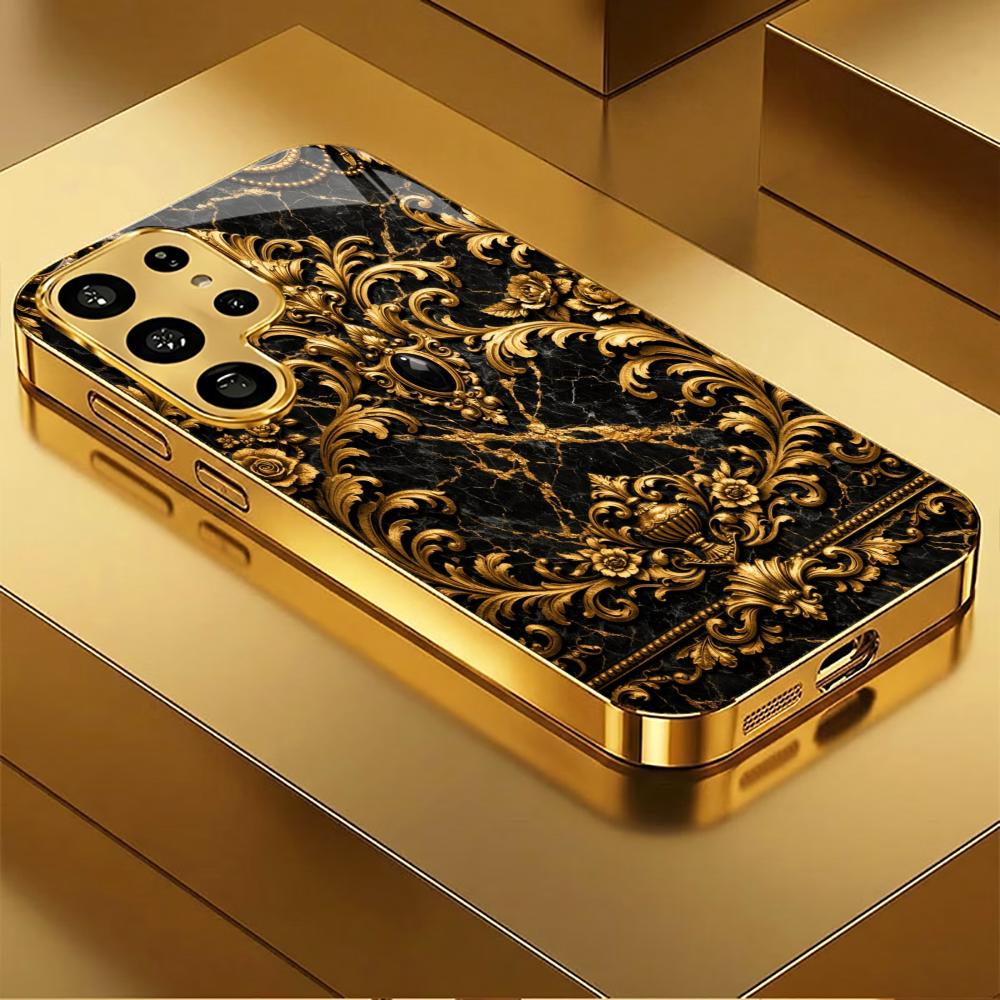 

Dignified New model Luxurious PhoneCase Electroplated Glass PhoneCase for Samsung Galaxy S26 S25 S24 S23 S22 S21 FE,Ultra,Plus GalaxyS25
