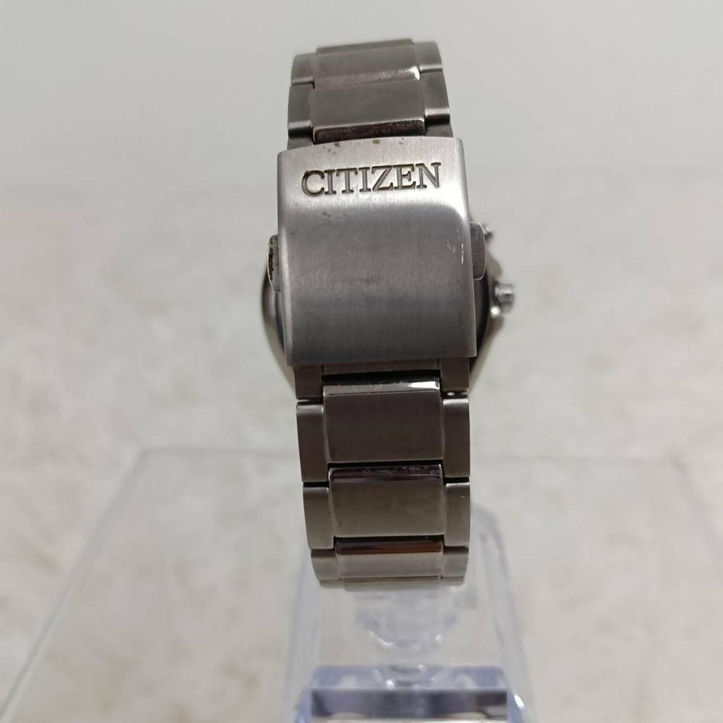 Used [Good Condition] Working CITIZEN Atessa Radio Solar Titanium Blue Men's