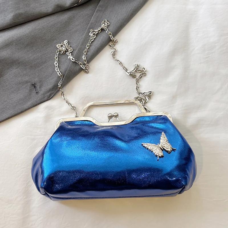 Gold Silver Party Purse Clutch Bag For Women Brand Shell Bag Handbag High Quality Pu Leather Shoulder Crossbody Bag