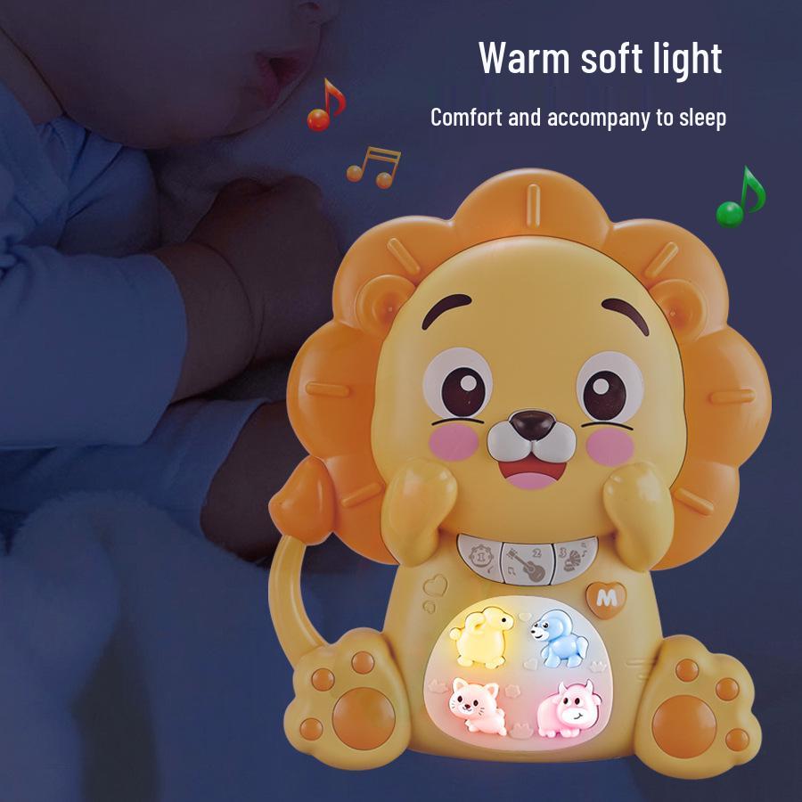 Baby Animal-Shaped Musical Toy: Interactive, Educational, Cute Lion & Elephant with Lights