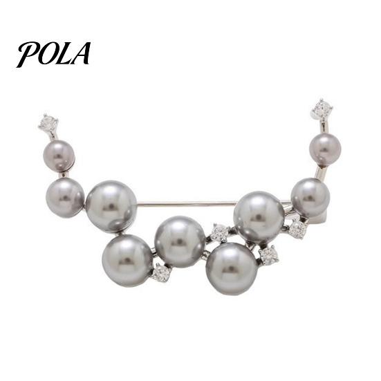 Brooch Pin, Curved Design Imitation Pearl Lapel Pin, Pearlescent Texture Badge for Coats Shirts Scarves Accessories