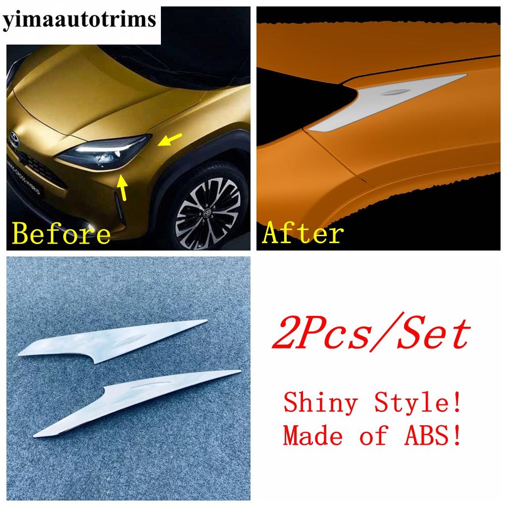 ABS Car Middle Grille Strip / Fog Light Lamp Eyebrow / Rearview Mirror Cover Trim Accessories For Toyota Yaris Cross -