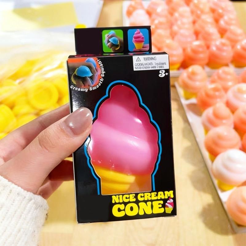 New Nice Cream Cone Ice-Cream Sensory Toys Relieving Stress Pinching Relieving Anxiety Fidget Squishy Children Adult Gifts