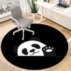 1pc Panda Paw Office Round Area Rug, Indoor Mat Suitable For Office, Under Office Chairs Bedroom Living Room Home Decor, Room Deco