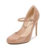 New 12cm Round-Toe Wristband High Heels Daily White-Collar Drag And Catwalk Fashion Elegant Fashionable Buckle Women's Shoes