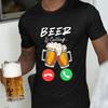 Bier ruft T-Shirt für Männer, Lustiges Telefonanruf Bierkrug Grafik-T-Shirt, Sommer Kurzarm Y2k Oberteile, Geschenk für Trinkliebhaber